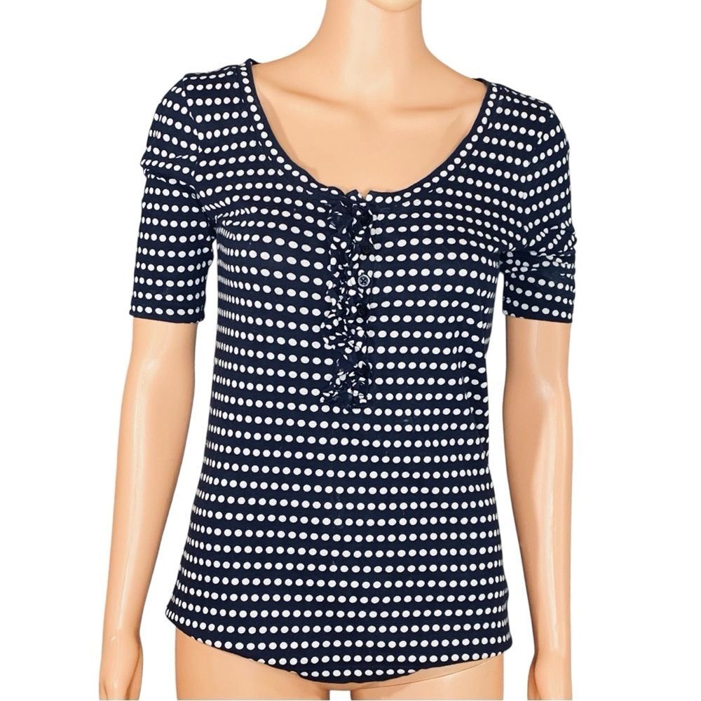 Old Navy Polka Dot Tee Womens Size XS Short Sleeve Scoop Neck